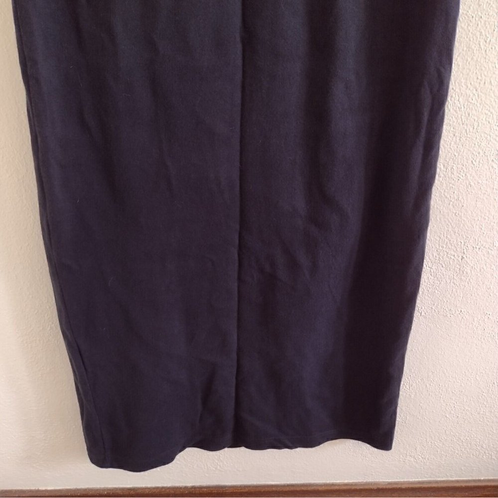 Vintage Eddie Bauer Dress Womens XS Cotton Stretchy Black Maxi Sleeveless - Picture 7 of 8